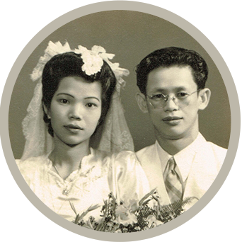 online memorial page - display photo of late Mr. Ong Hock Hoe & Mrs Ong Tan Pak Neo
