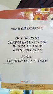 Flower Tribute to Vipul Chawla & Team to Charmaine