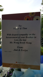 Flower Tribute from Jimi and Eve to Victor and Tina