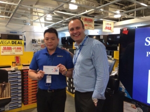 Presentation from Operations Director for excelling well in sales for Kevin, on his online obituary