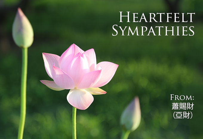 Condolences-banner-ah-cai Heartfelt sympathies offered by 蕭賜財 (亞財)