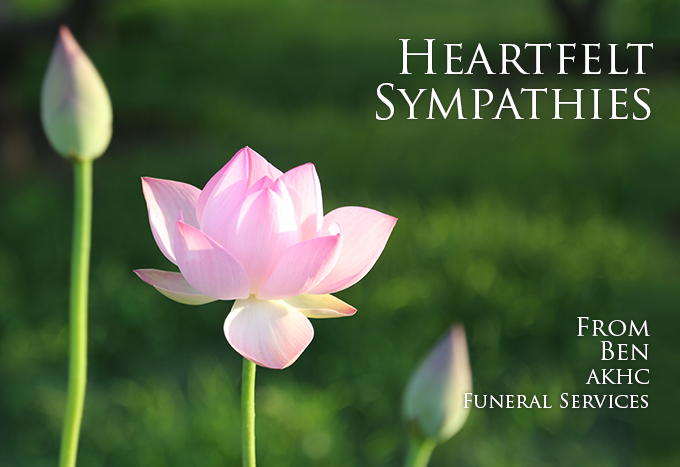 Condolences-from-ben-akhc-funeral-services Heartfelt sympathies offered by Ben from AKHC Funeral Services to the family of late Mr. Chan Wee Cheong