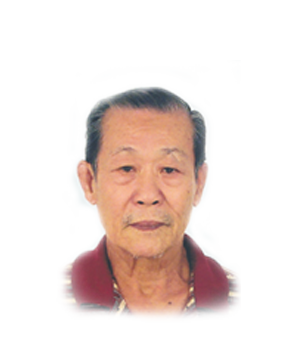 Late Mr. Sng Cha Ming masthead photo for online obituary at the beautiful memories