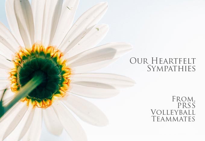 condolences-to-garry-from-vball-teammates Heartfelt sympathies offered by Volleyball Team Mates